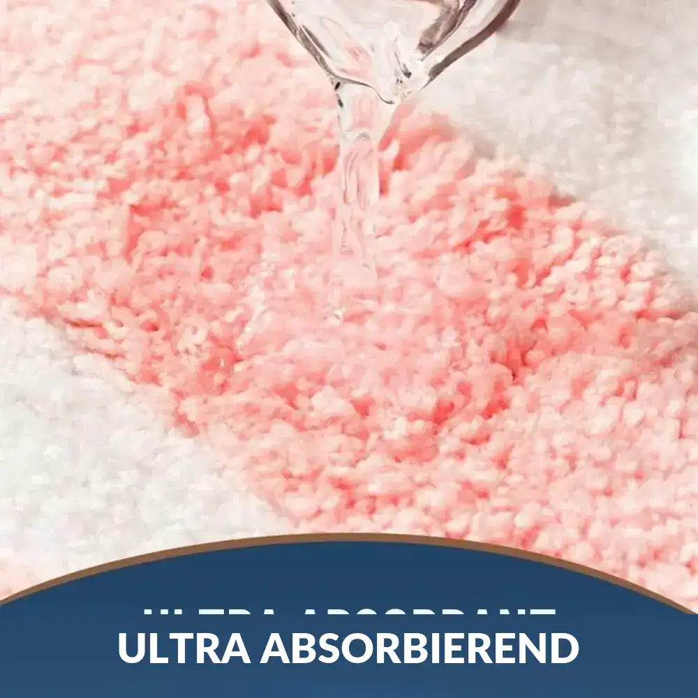 Altrosa Badematte mit ultra absorbierender Oberfläche, Wasser wird schnell aufgenommen.