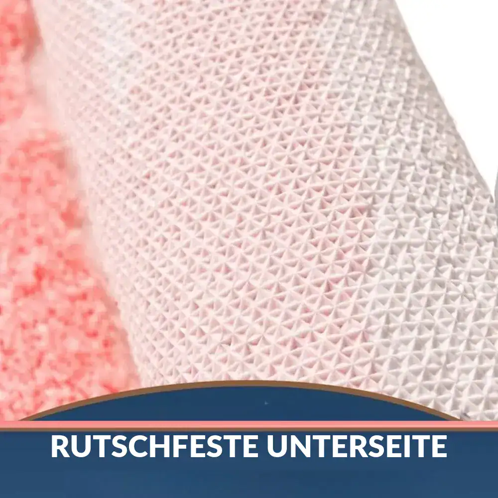 Altrosa Badematte mit rutschfester Unterseite und texturiertem Oberflächenmuster.
