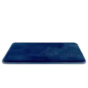 Komfort Badematte Marineblau, weicher Microfaser-Teppich für Badezimmer.