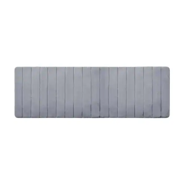 Badematte Memory Schaum grau, strukturiert, für Komfort im Badezimmer.