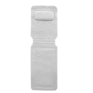 Badematte mit Kopfteil, ergonomisch geformt, rutschfest und komfortabel für Dusche oder Bad.