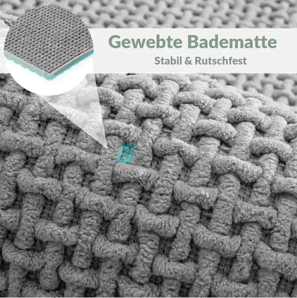 Komfort Badematte mit strukturierter Oberfläche und rutschfestem Untergrund.