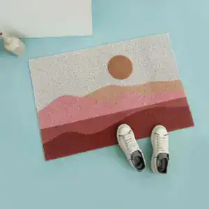 Elegante Badezimmermatte mit Landschaftsdesign, ideal für stilvolle Badezimmer.