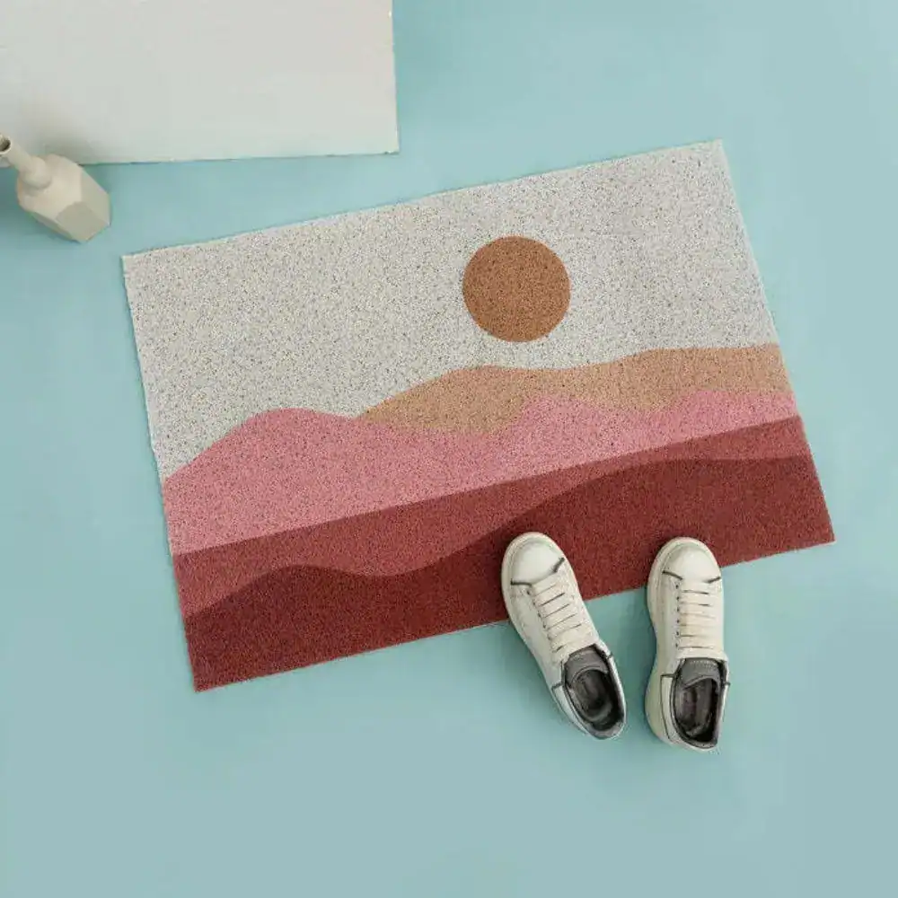 Elegante Badezimmermatte mit Landschaftsdesign, ideal für stilvolle Badezimmer.