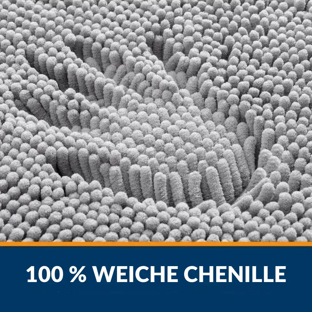 Badezimmerteppich Chenille, weicher 100% Chenille-Teppich für Bad und Dusche.