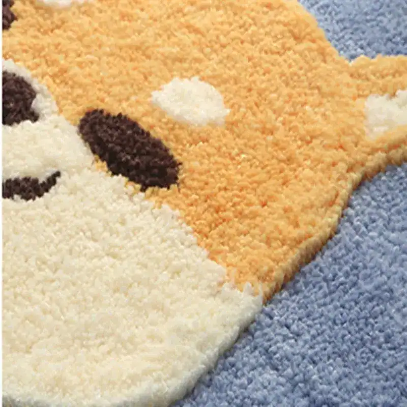 Kinder-Badezimmerteppich mit niedlichem Tiermotiv, weicher Badematte für Kinder.