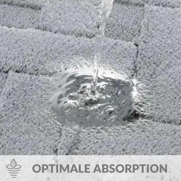 Badezimmerteppich Muster mit optimaler Absorption, Wasser wird schnell aufgenommen.