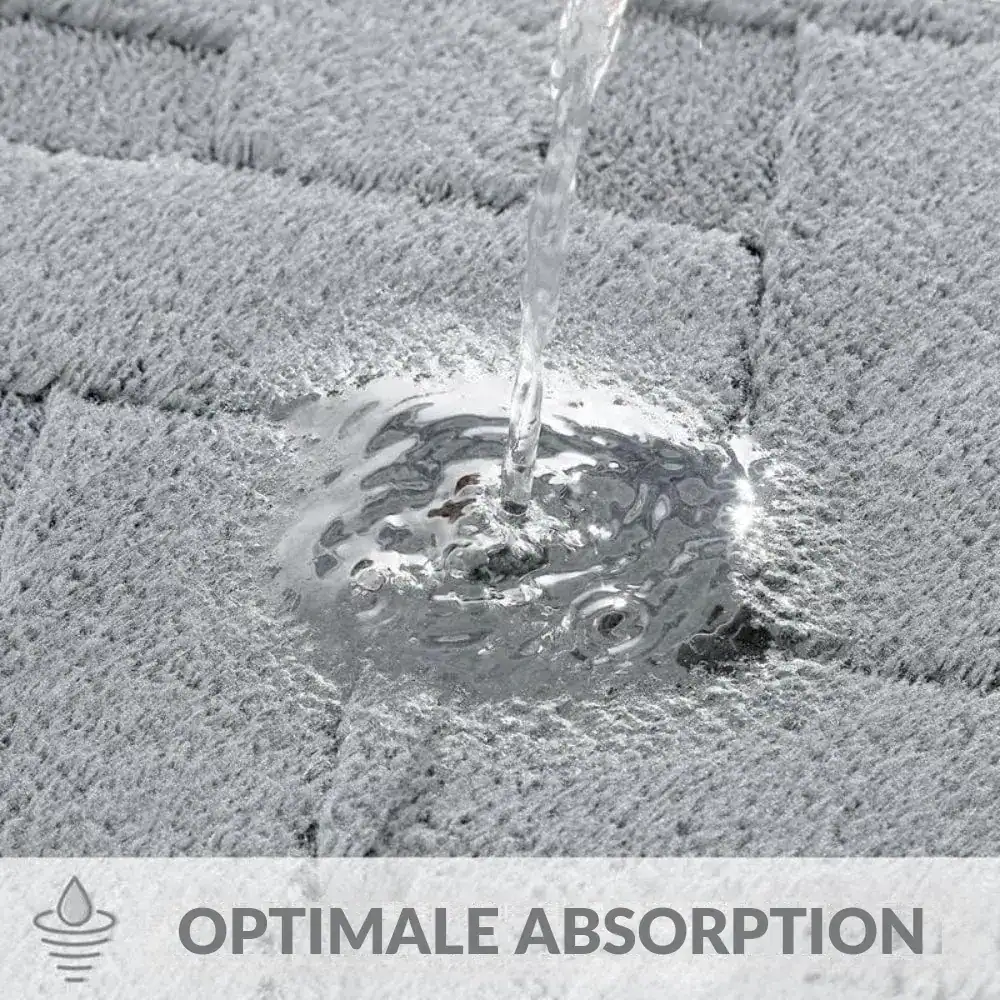 Badezimmerteppich Muster mit optimaler Absorption, Wasser wird schnell aufgenommen.