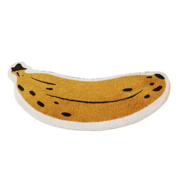 Banane-Form Badematte, humorvoll gestaltet, ideal für Badezimmer Dekoration.