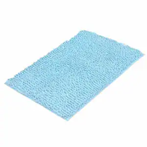 Blau Chenille Badematte mit weicher, flauschiger Oberfläche für Komfort und Trocknung.