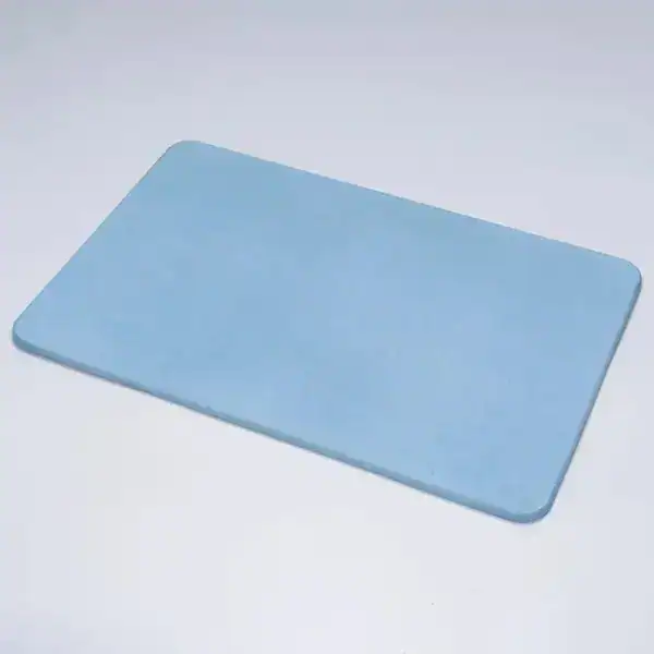 Diatomeen Badematte in sanftem Blau, rutschfeste Duschmatte für Badezimmer.