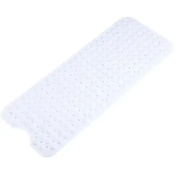 Rutschfeste Duschmatte mit rutschfesten Punkten, weiß, für Bad und Dusche.