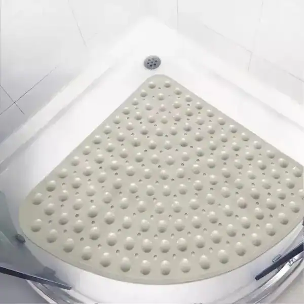 Viertelkreis Duschmatte mit rutschfesten Punkten für Badewanne oder Dusche.