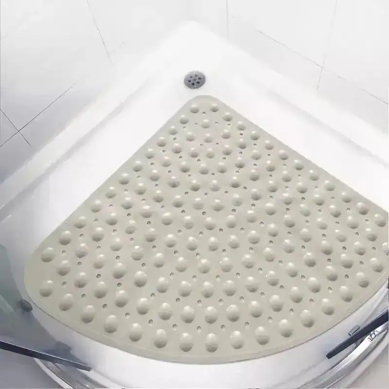 Viertelkreis Duschmatte mit rutschfesten Punkten für Badewanne oder Dusche.