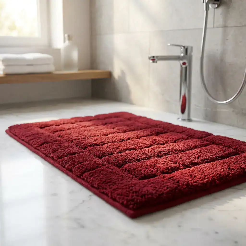 Badematte Rot